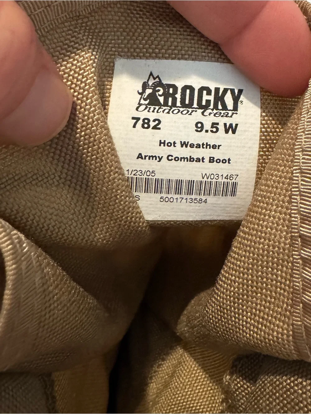 ROCKY US Army Desert Tan Hot Weather Combat Boots
